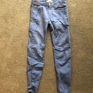 Purple/blue “paint” splattered Zara Girls jeans
